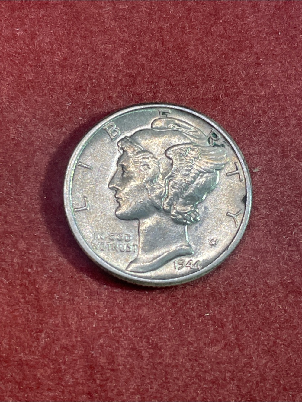 Vintage 1944 Mercury Dime Uncirculated 90% Silver
